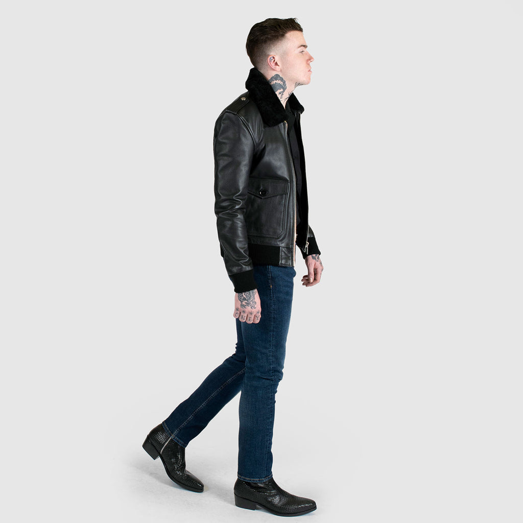 Avondale – Leather Flight Jacket (Size 34S, 36S, 36, 38S, 38, 40, 52, 54)